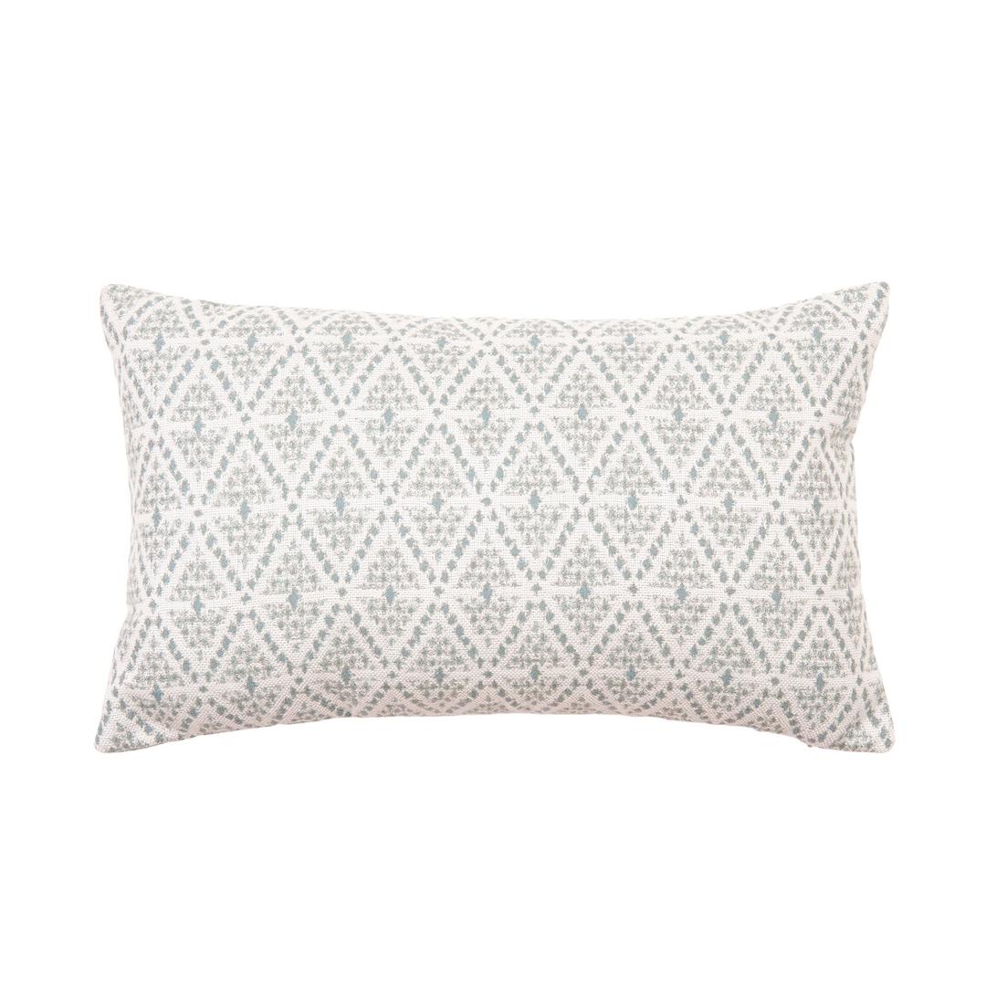 Classic Cushions 20" x 12" Mayla Spa Blue Lumbar Sunbrella Outdoor Pillow
