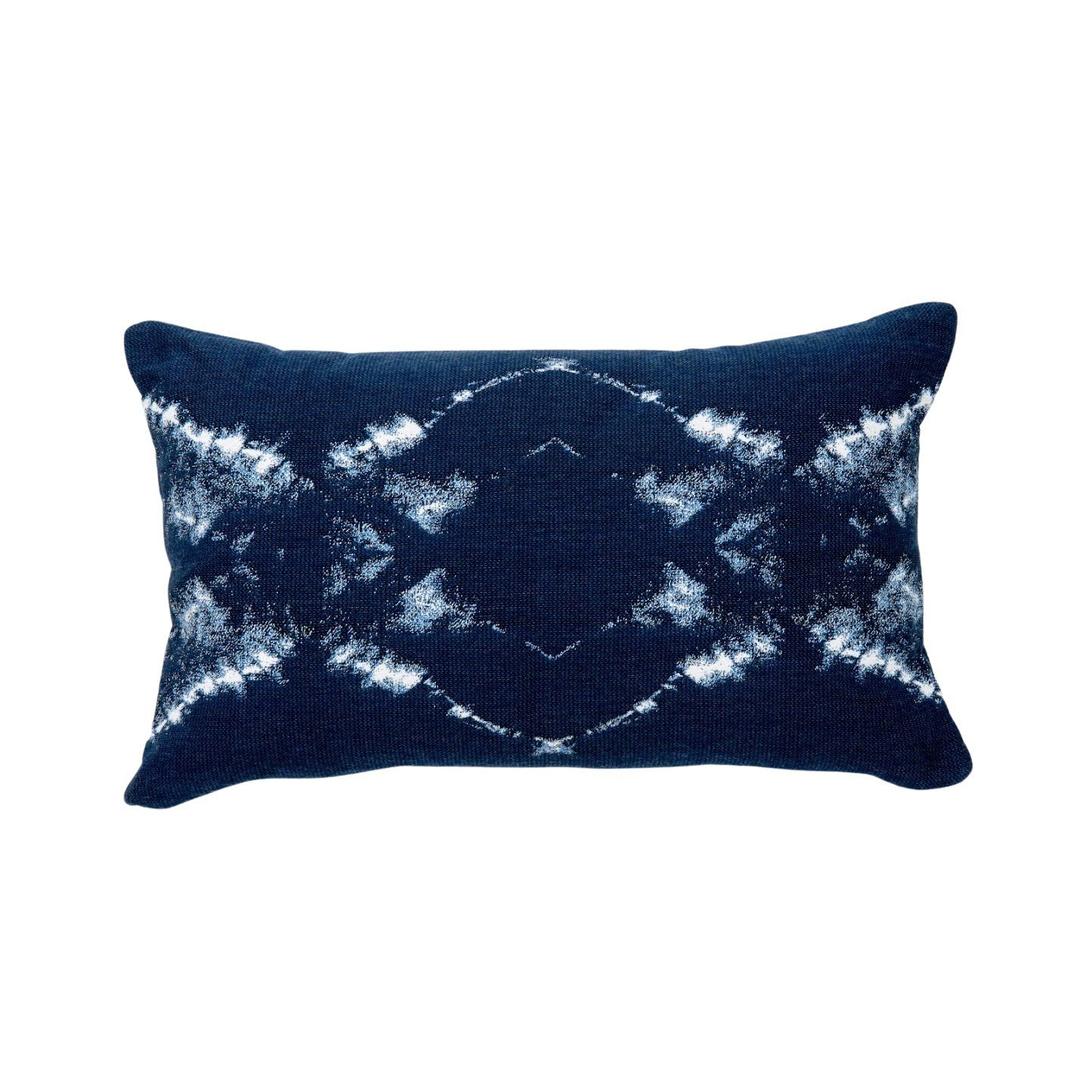 Classic Cushions 20" x 12" Tidal Waves Blue Lumbar Sunbrella Outdoor Pillow