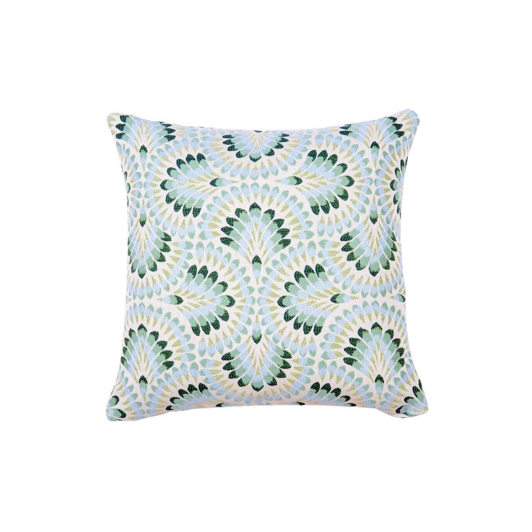 Classic Cushions 20" x 20" Plume Spring Multicolor Sunbrella Outdoor Pillow