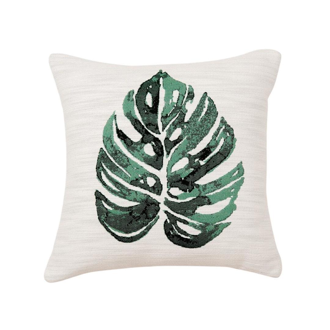 Classic Cushions 20" x 20" Bermuda Palm Green Sunbrella Outdoor Pillow