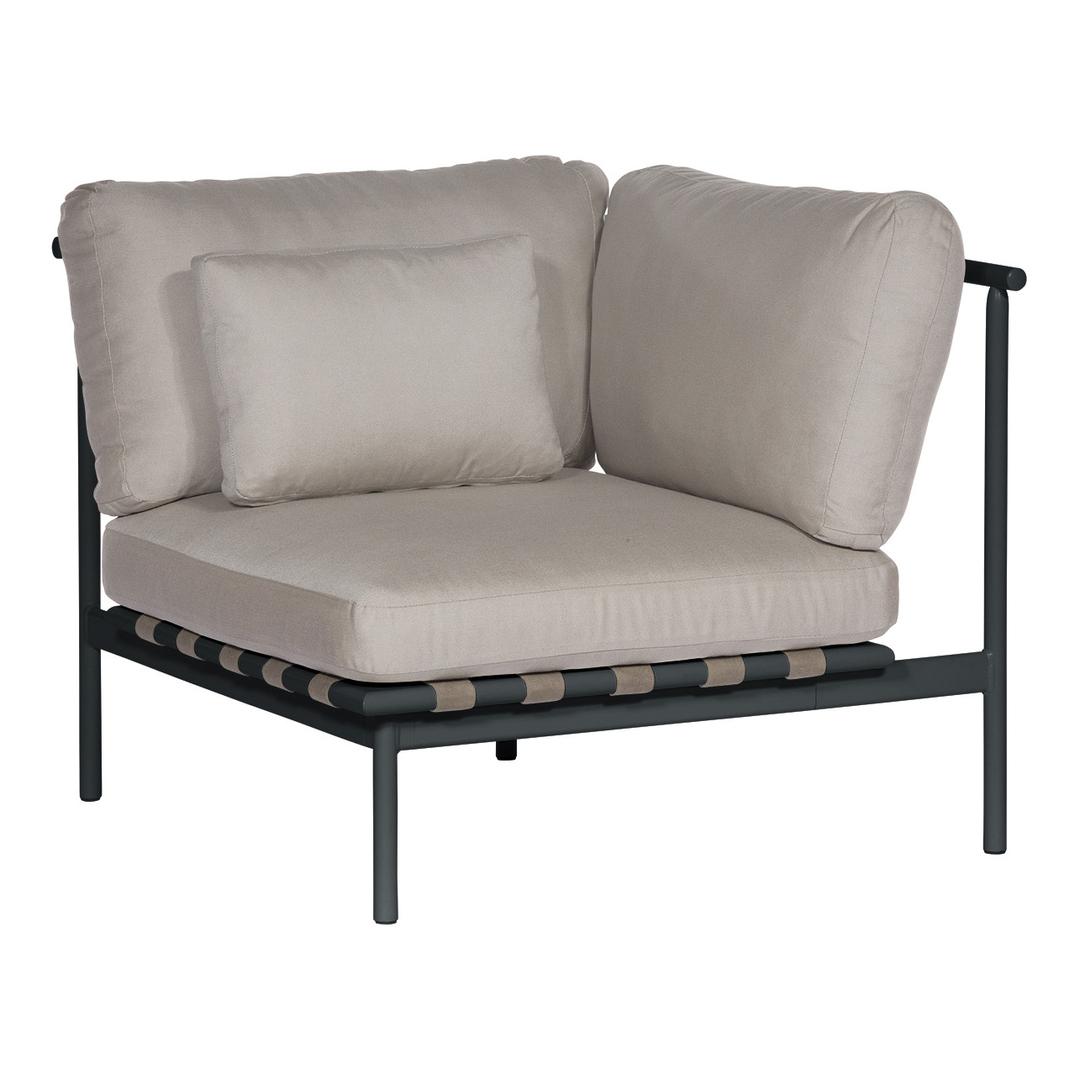 Barlow Tyrie Around Deep Seating Right End Lounge Chair - Aluminum Arm