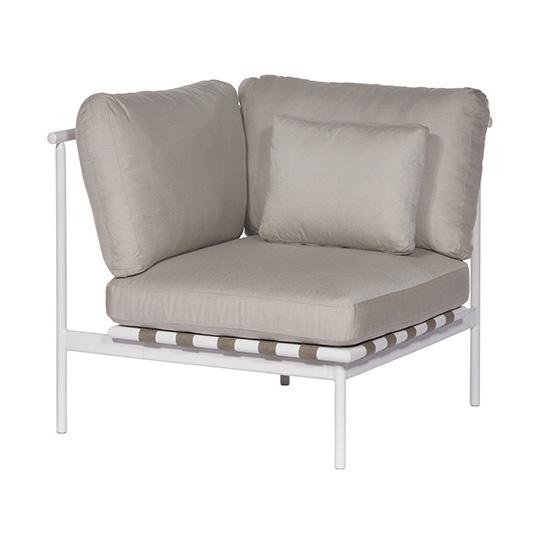 Barlow Tyrie Around Deep Seating Left End Lounge Chair - Aluminum Arm