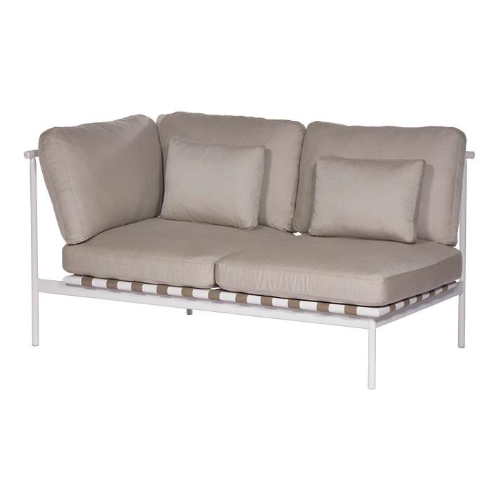 Barlow Tyrie Around Deep Seating Left End Love Seat - Aluminum Arm