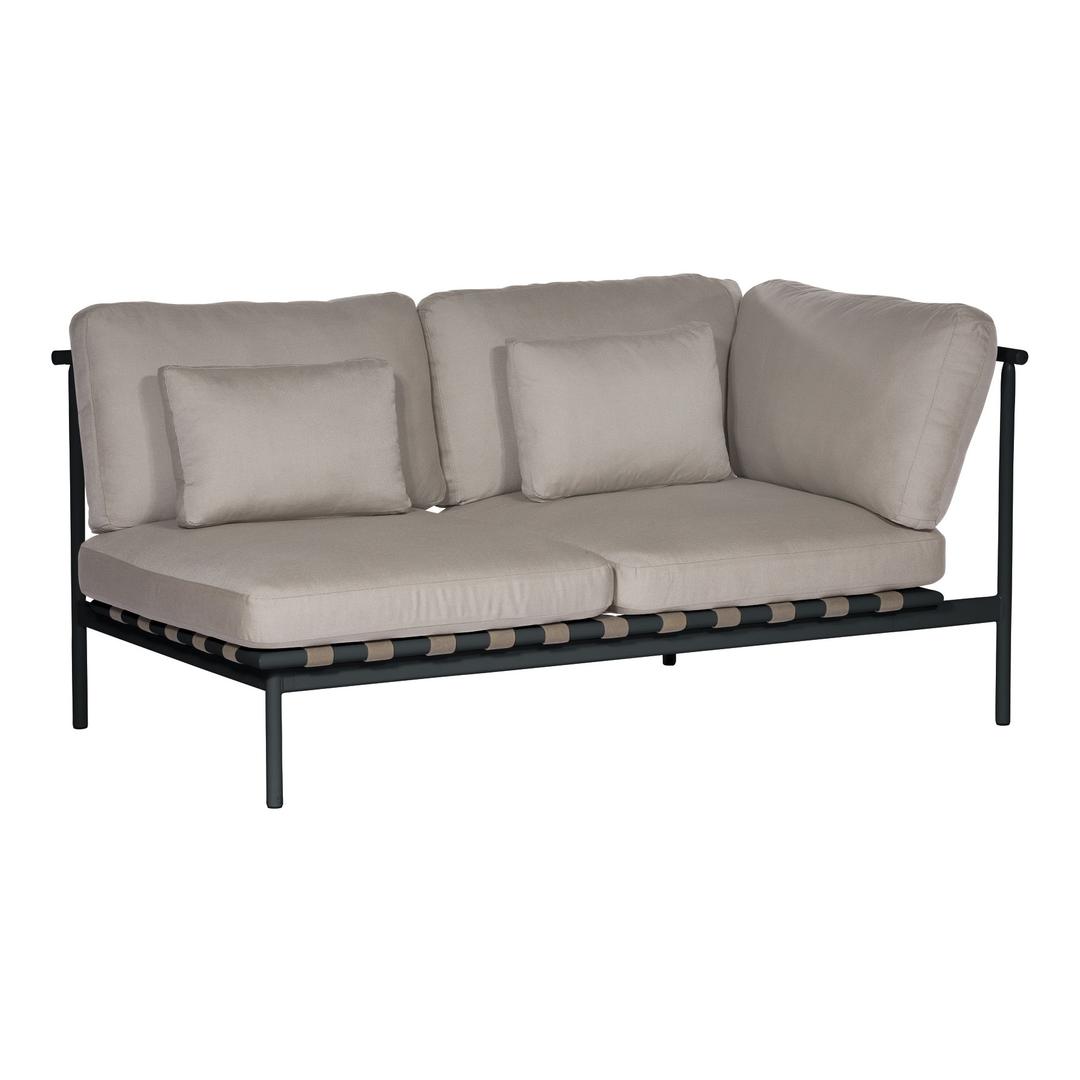 Barlow Tyrie Around Deep Seating Right End Love Seat - Aluminum Arm