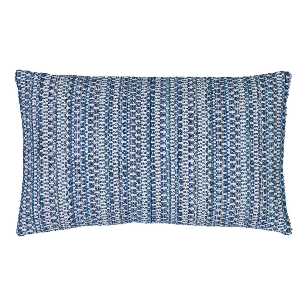 Elaine Smith 20" x 12" Kaleidoscope Indigo Lumbar Sunbrella Outdoor Pillow