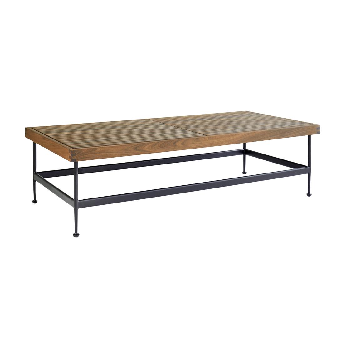 Jensen Outdoor Jett 60" Rectangular Coffee Table - Ipe Wood Top