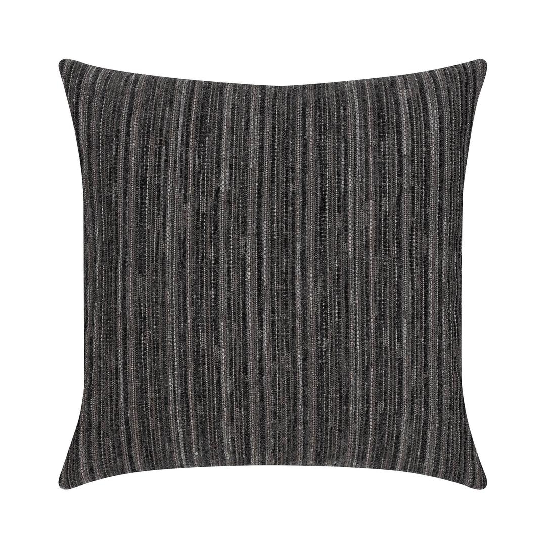 Elaine Smith 22" x 22" Luxe Stripe Charcoal Sunbrella Outdoor Pillow