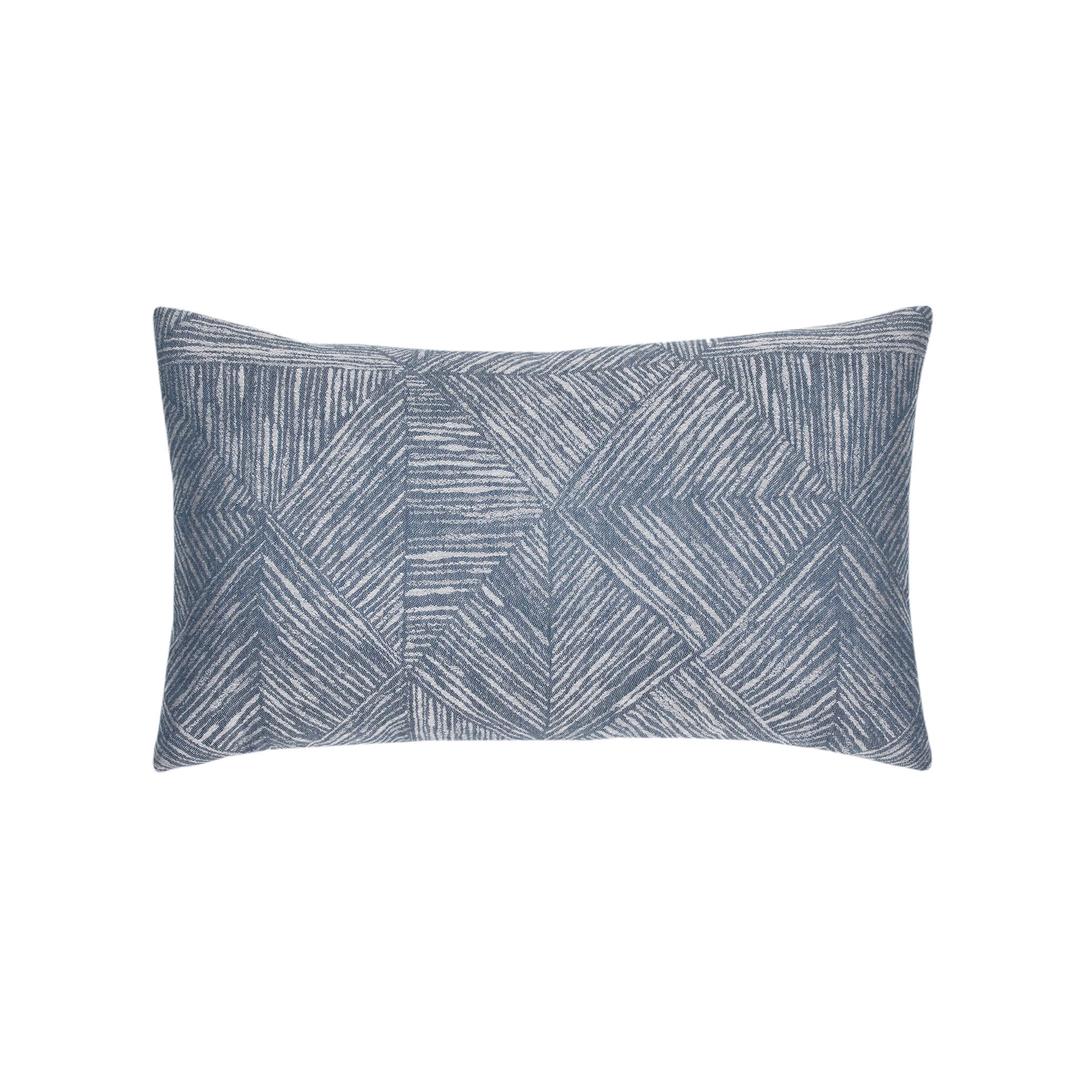 Elaine Smith 20" x 12" Reimagine Denim Sunbrella Outdoor Pillow