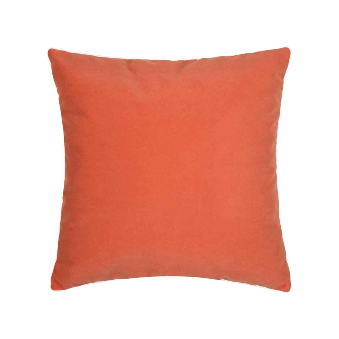 Elaine Smith 20" x 20" Lush Velvet Papaya Corded Sunbrella Outdoor Pillow