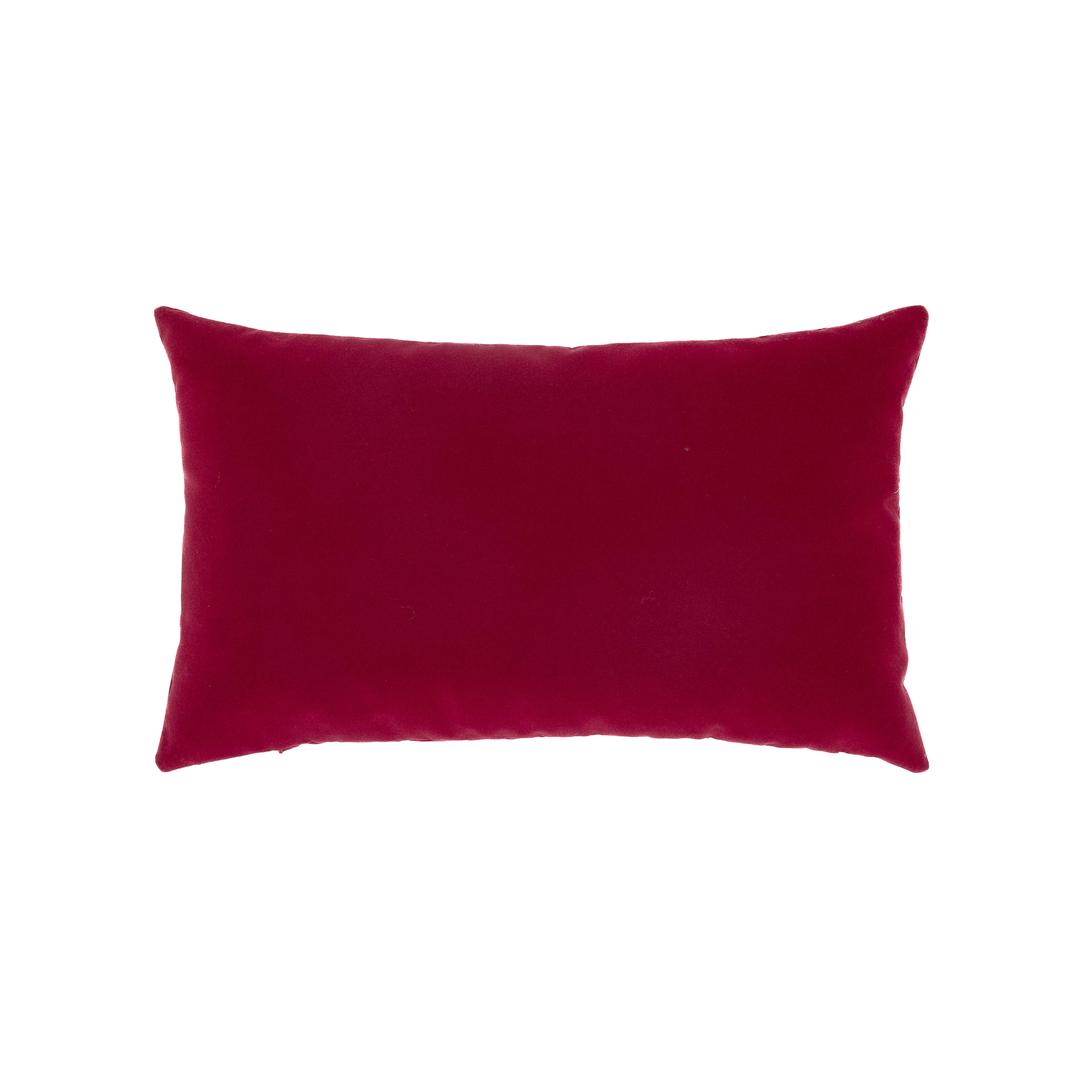 Elaine Smith 20" x 12" Lush Velvet Lipstick Sunbrella Outdoor Pillow