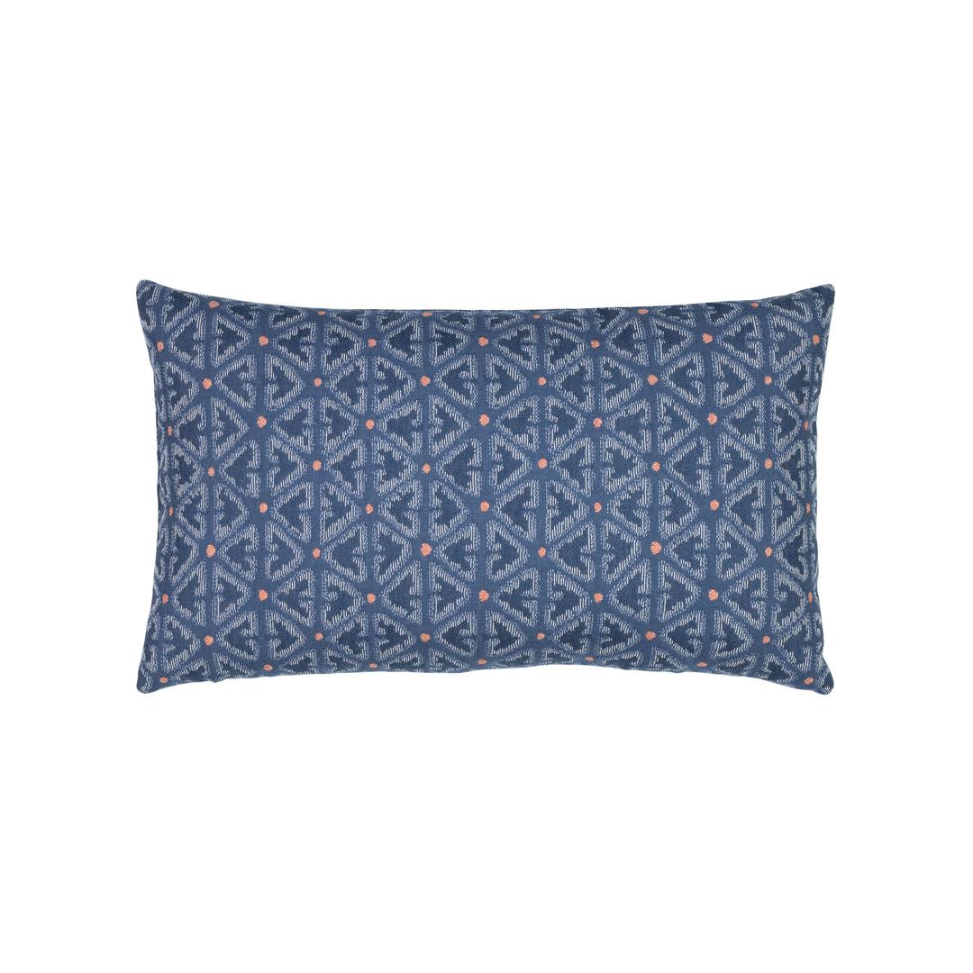 Elaine Smith 20" x 12" Intricate Denim Sunbrella Outdoor Pillow