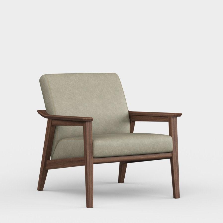 Jensen Outdoor Tempo Ipe Wood Lounge Chair - Cream