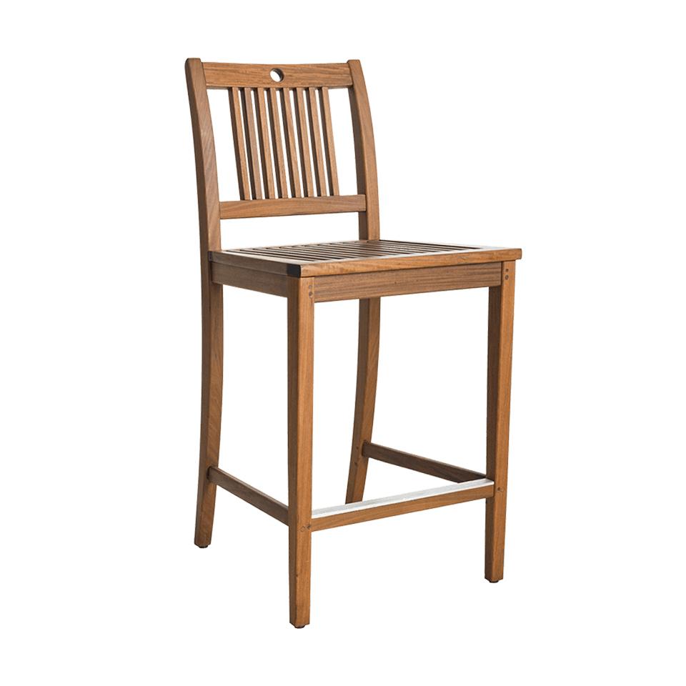 Jensen Outdoor Opal Ipe Wood Counter Side Chair