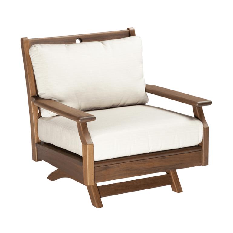 Jensen Outdoor Opal Ipe Wood Swivel Rocking Lounge Chair