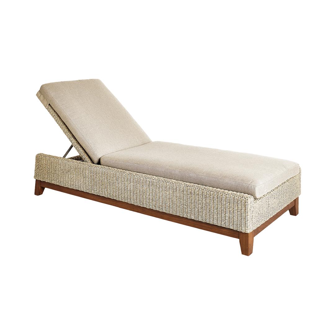 Jensen Outdoor Coral Woven Chaise Lounge - Natural