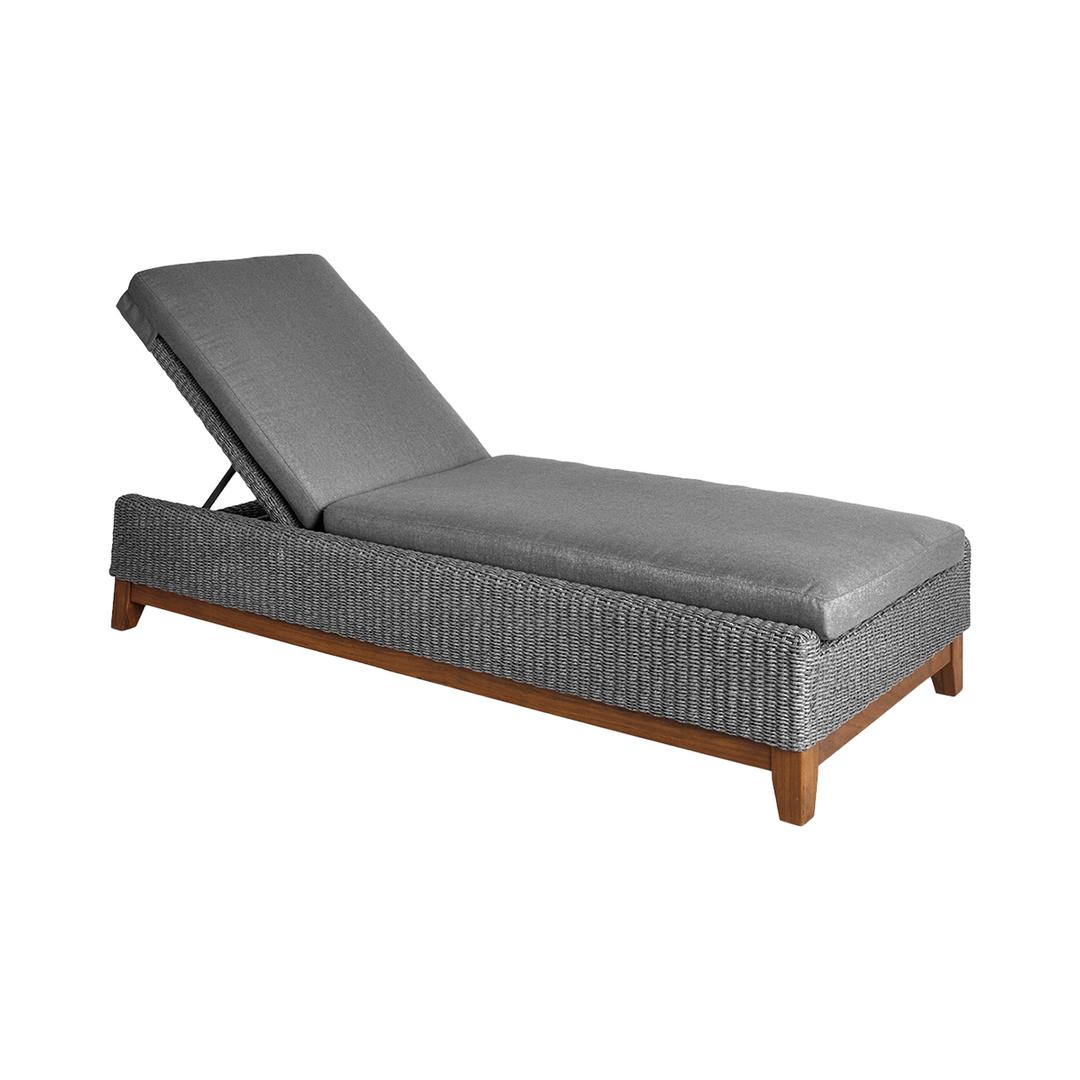 Jensen Outdoor Coral Woven Chaise Lounge - Gray