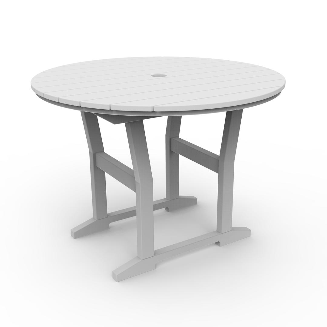 Seaside Casual Coastline Café 40" Recycled Polymer Round Dining Table