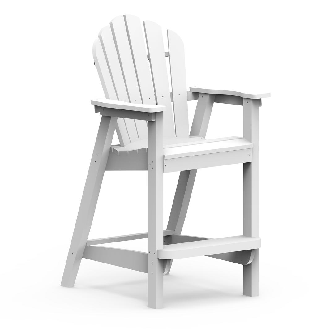 Seaside Casual Classic Adirondack Recycled Polymer Bar Armchair