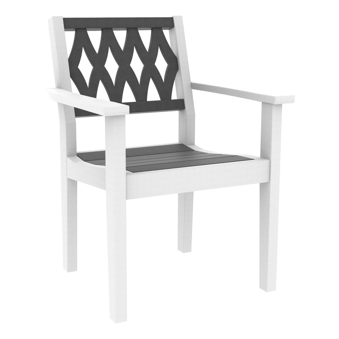 Seaside Casual Greenwich Diamond Recycled Polymer Dining Armchair