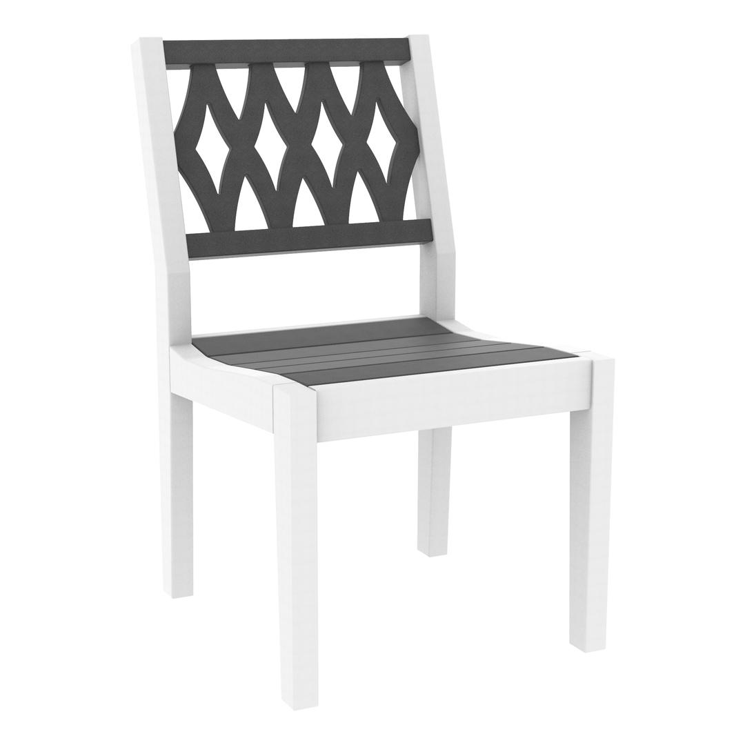 Seaside Casual Greenwich Diamond Recycled Polymer Dining Side Chair - Set of 2