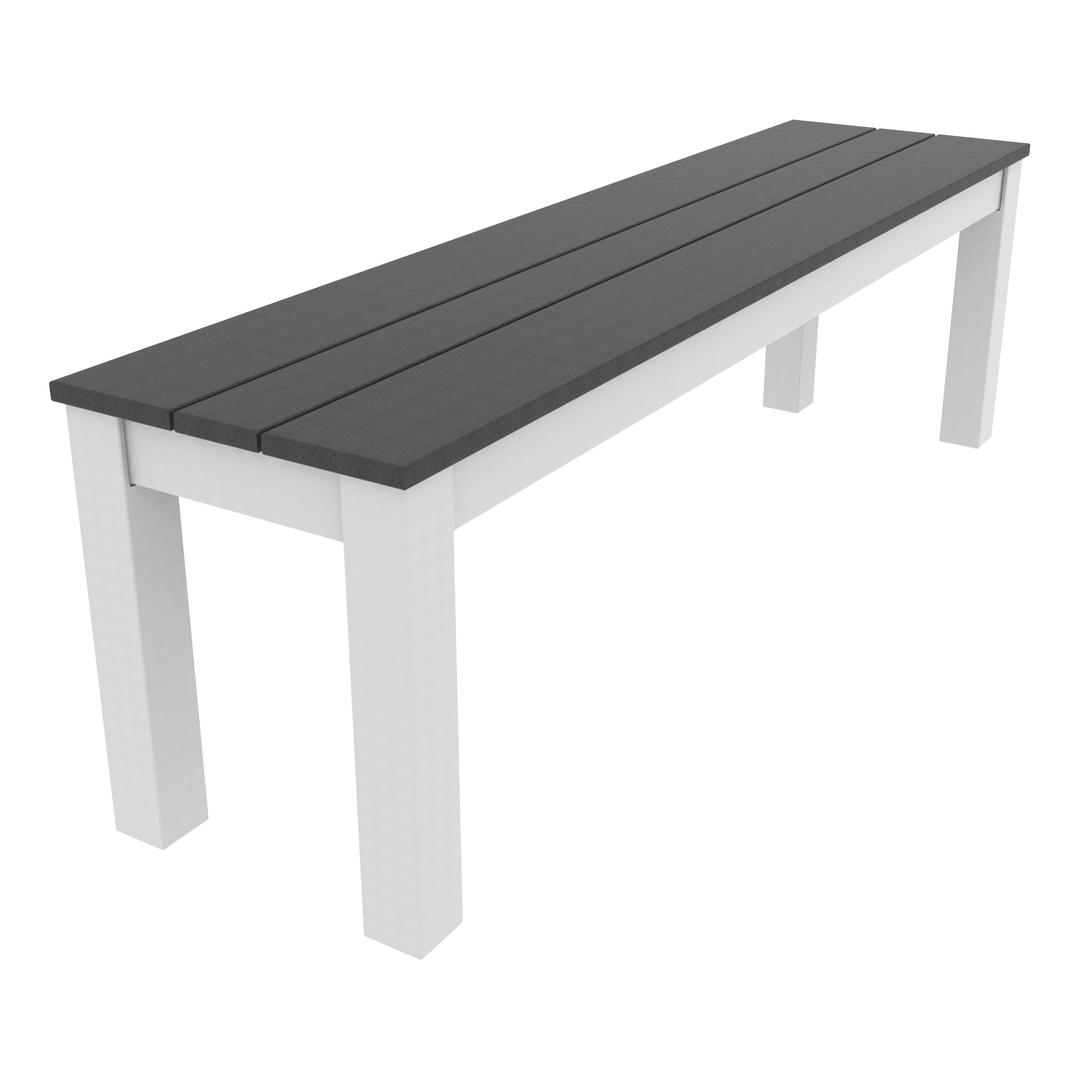 Seaside Casual Greenwich Slatted 60" Recycled Polymer Dining Bench