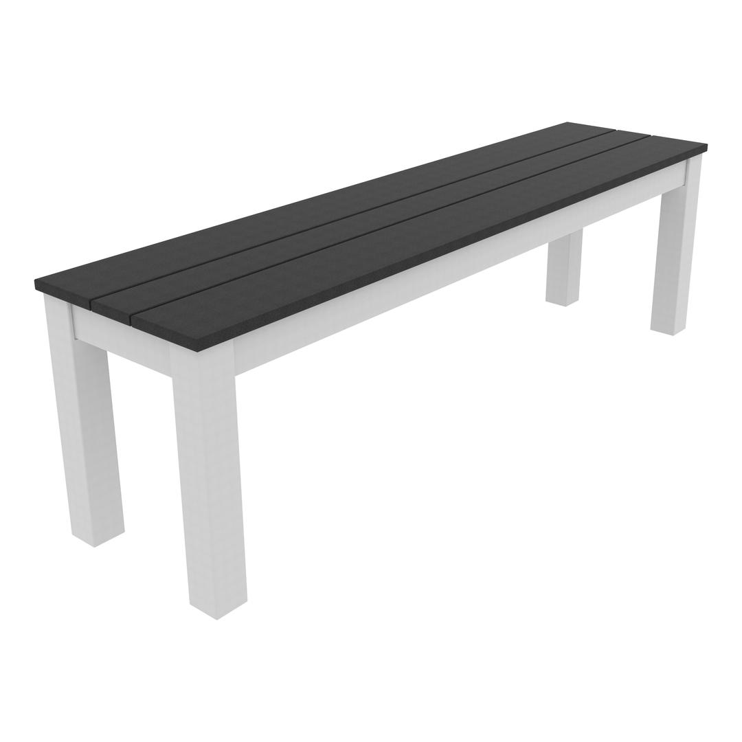 Seaside Casual Greenwich Slatted 80" Recycled Polymer Dining Bench