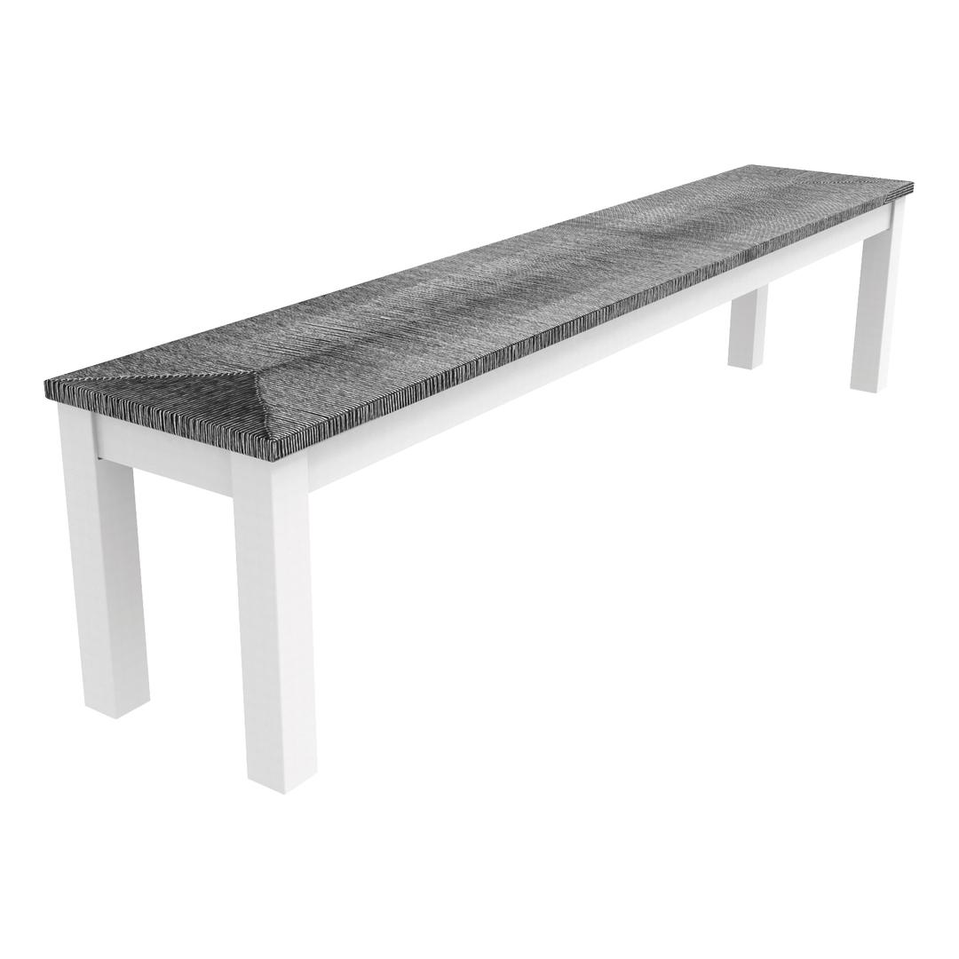 Seaside Casual Greenwich Woven 80" Recycled Polymer Dining Bench