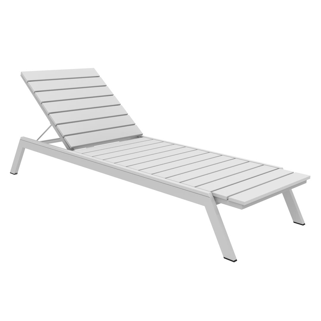 Seaside Casual MAD Recycled Polymer Slatted Chaise Lounge