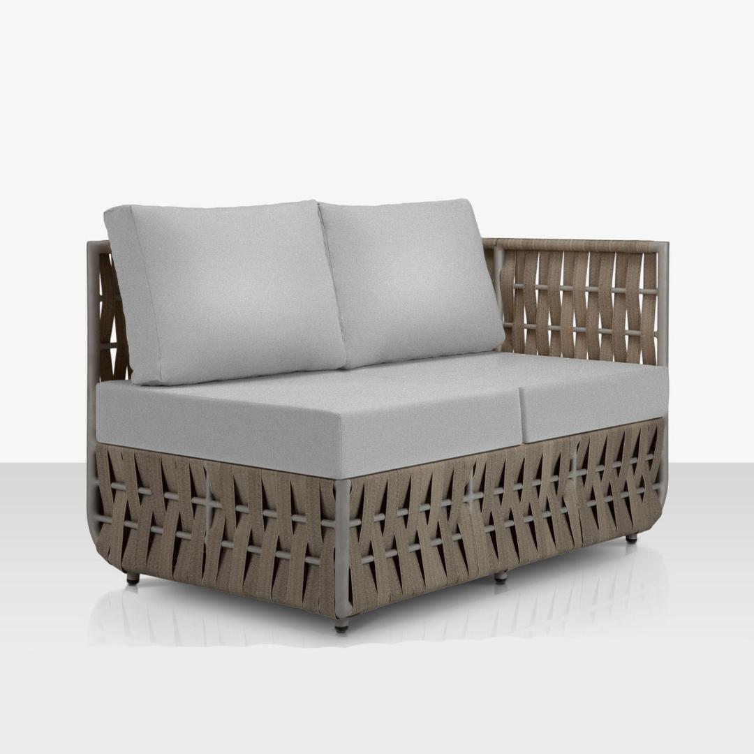 Source Furniture Scorpio Woven Left Arm Love Seat Outdoor Sectional Unit