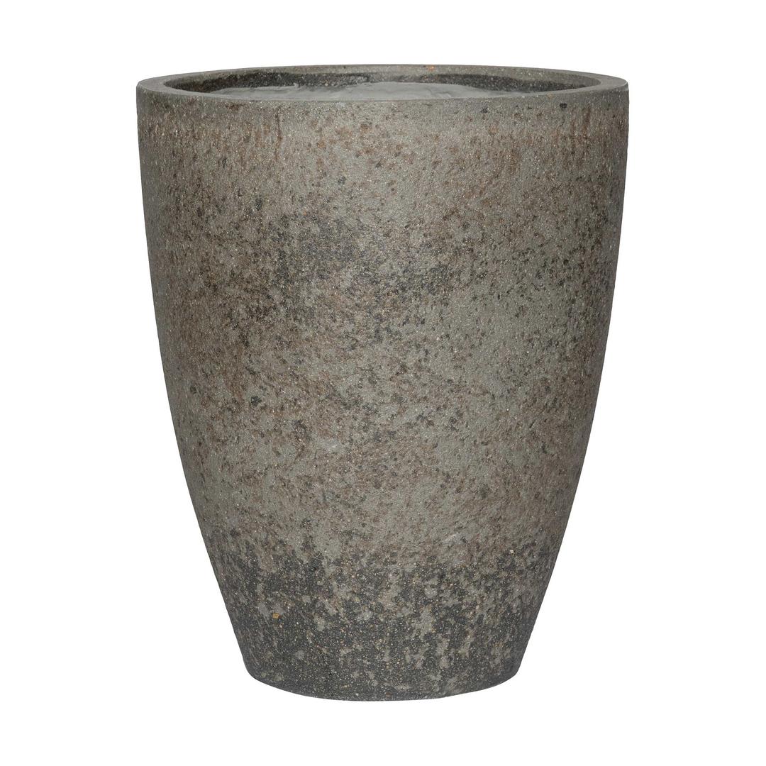Pottery Pots Stone Ben 14" Round Ficonstone Planter Pot - Dioriet Grey