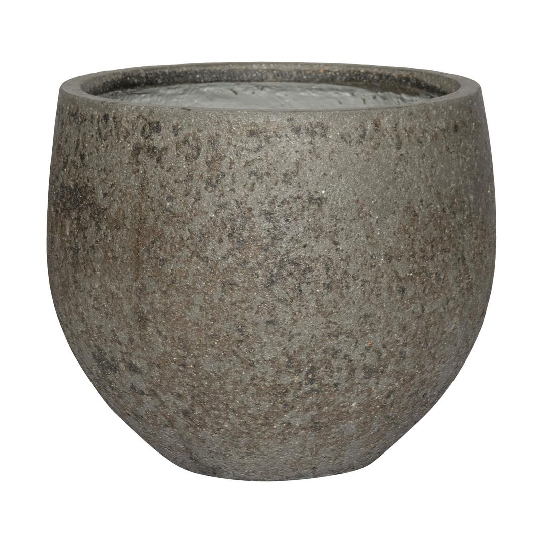 Pottery Pots Stone Mini Orb 13" Round Ficonstone Planter Pot - Dioriet Grey