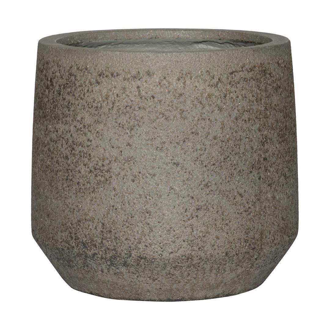 Pottery Pots Stone Harith 12" Round Ficonstone Planter Pot - Dioriet Grey