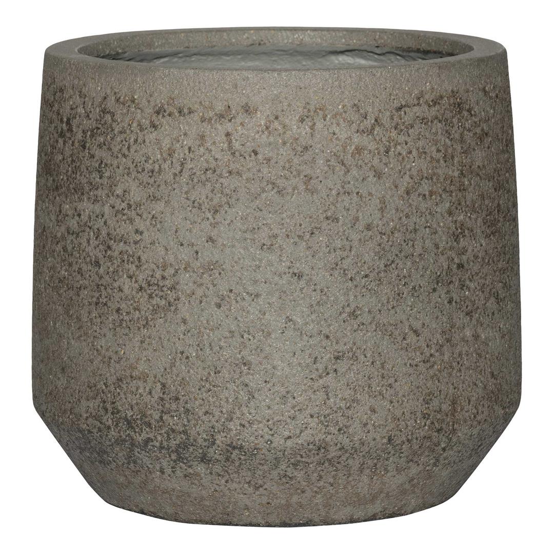 Pottery Pots Stone Harith 21" Round Ficonstone Planter Pot - Dioriet Grey