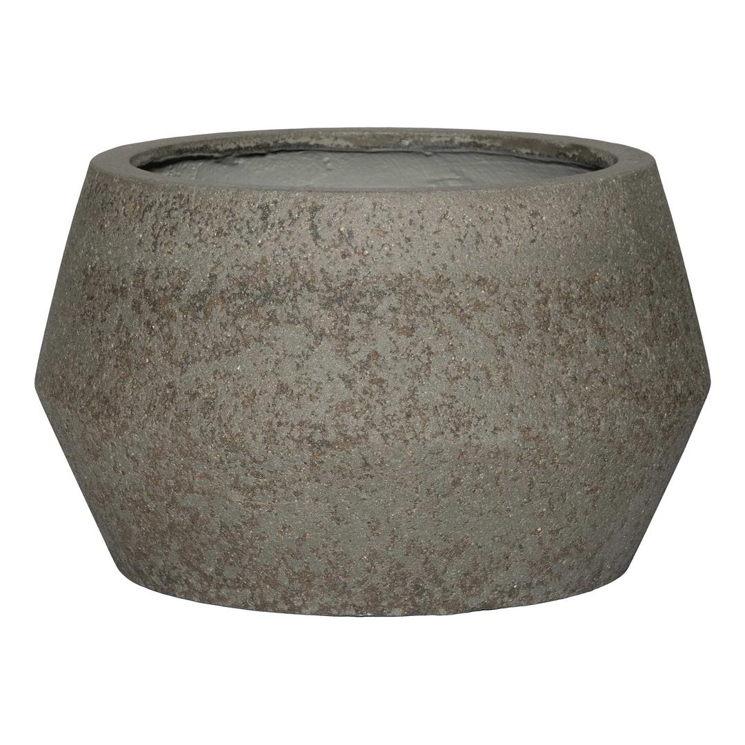Pottery Pots Stone Harley Low 21" Round Ficonstone Planter Pot - Dioriet Grey