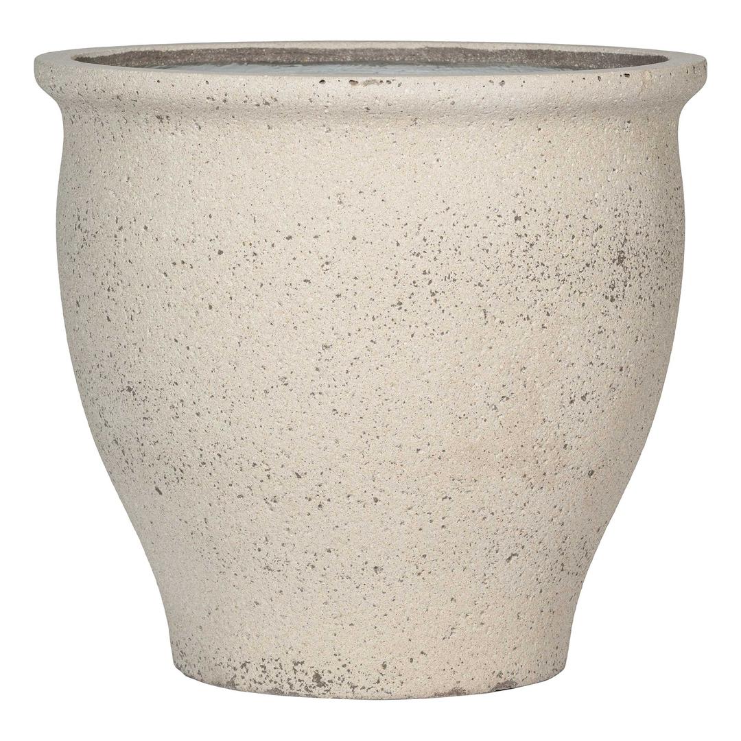 Pottery Pots Mediterranean Poseidon 25" Round Ficonstone Planter Pot
