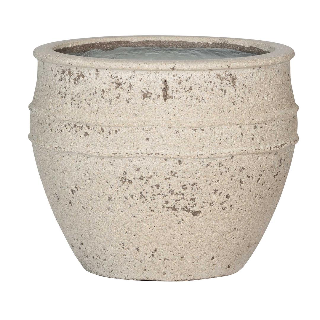 Pottery Pots Mediterranean Athena 16" Round Ficonstone Planter Pot