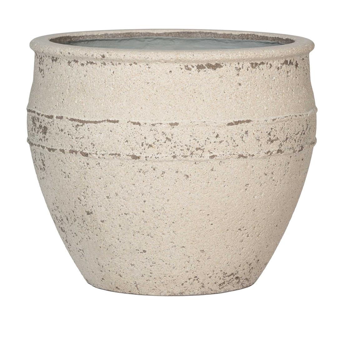 Pottery Pots Mediterranean Athena 21" Round Ficonstone Planter Pot