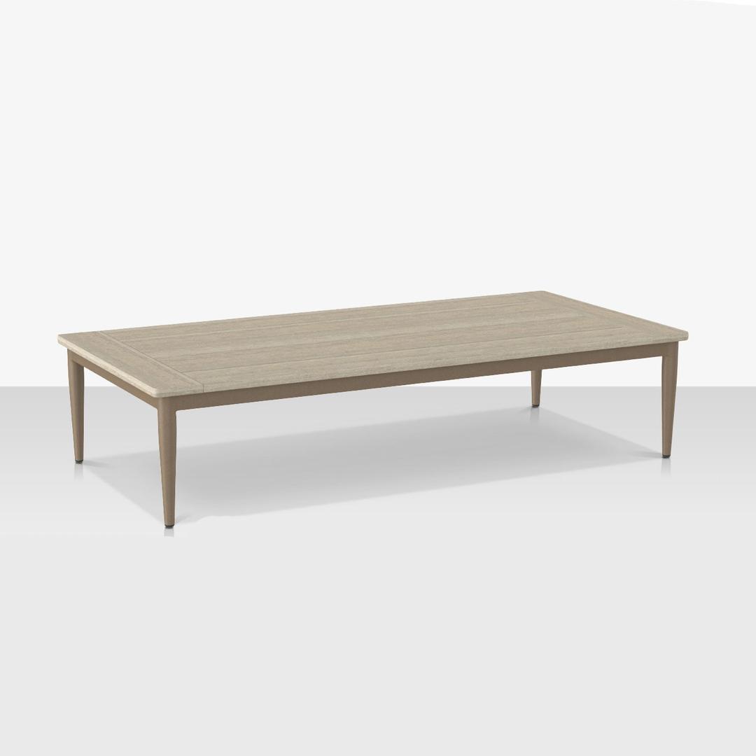 Source Furniture Danish 69" Aluminum Rectangular Coffee Table
