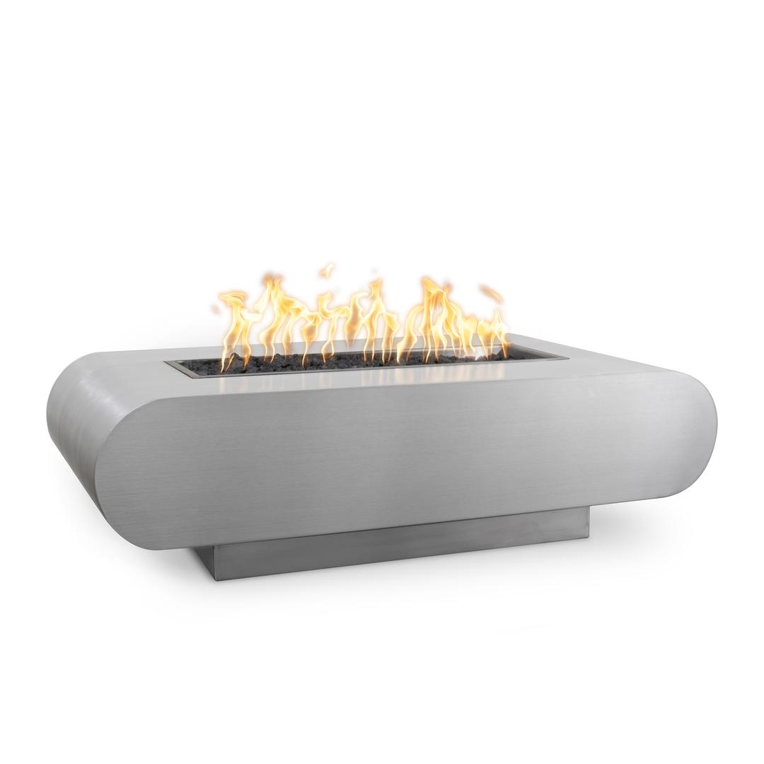 The Outdoor Plus La Jolla 48" Rectangular Stainless Steel Gas Fire Pit