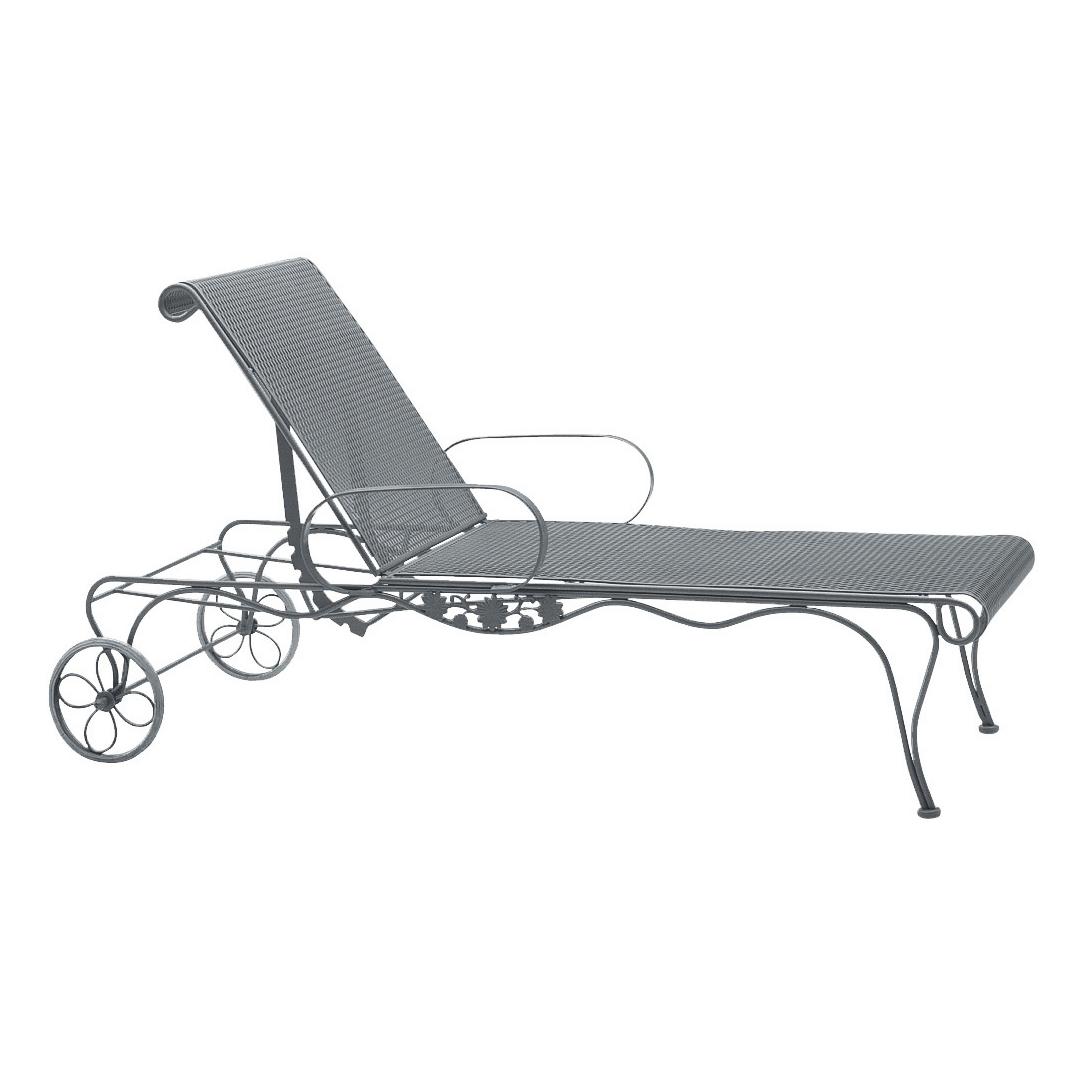 Woodard Briarwood Iron Adjustable Chaise Lounge Chair