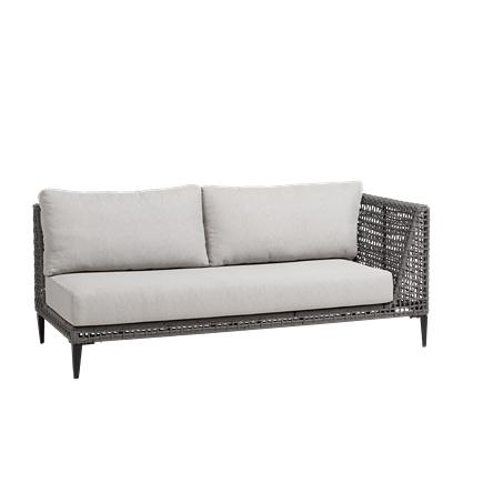 Ratana Genval Aluminum Right Arm Love Seat Outdoor Sectional Unit