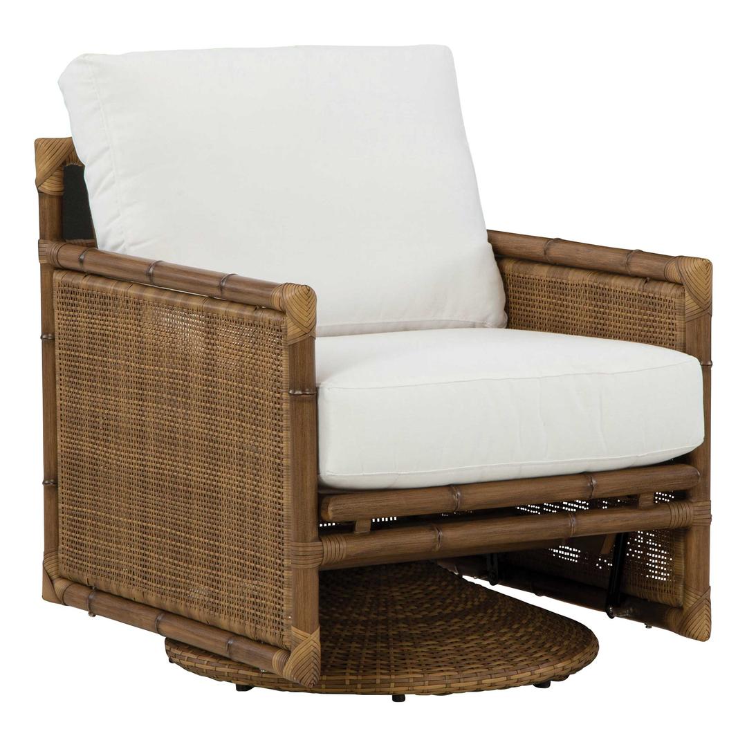 Lane Venture Brooks Wicker Swivel Glider Lounge Chair