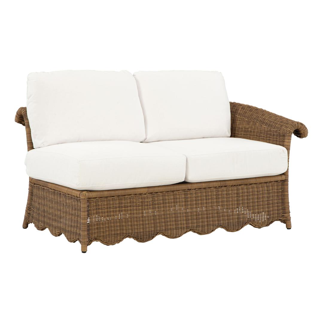Lane Venture Cleary Wicker RF Loveseat Outdoor Sectional Unit