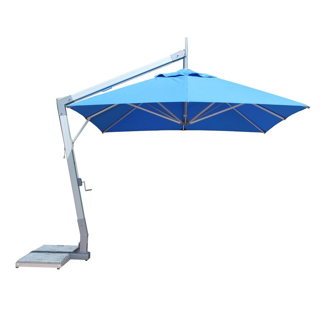 Side Wind Hurricane 10’ x 13’ Rectangular Aluminum Cantilever Patio Umbrella