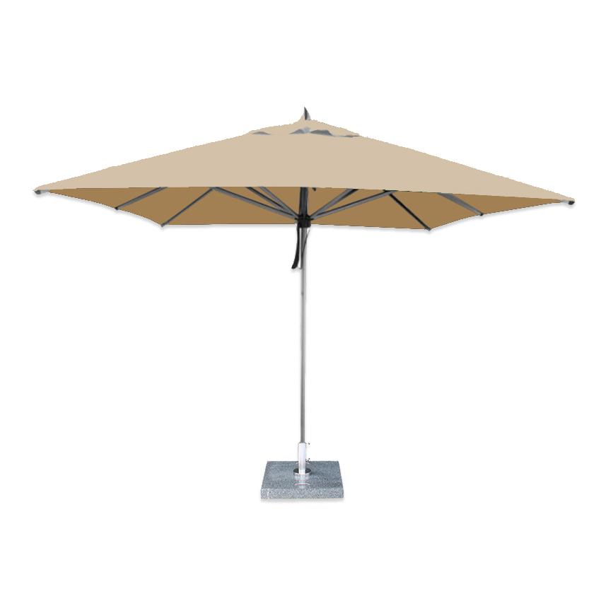 Bambrella Hurricane 6.5’ x 10’ Rectangular Aluminum Market Patio Umbrella
