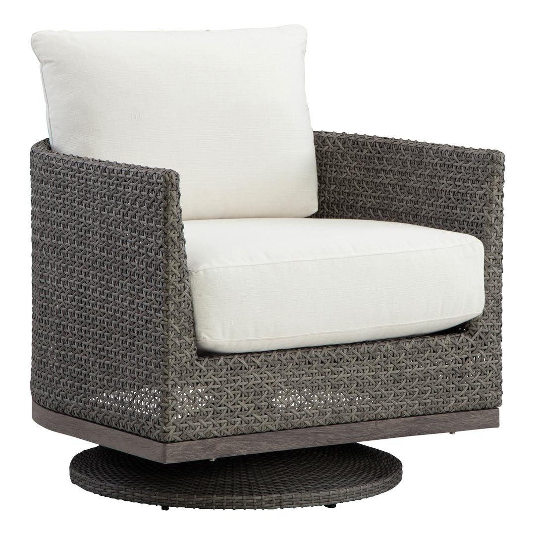 Lane Venture Lenox Hill Wicker Swivel Rocker Lounge Chair