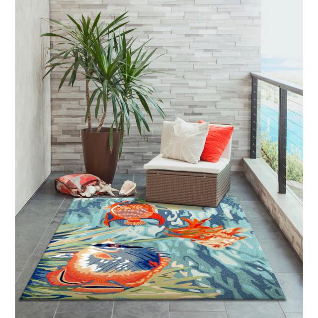 Trans-Ocean Ravella Tropical Fish Ocean Indoor/Outdoor Rug