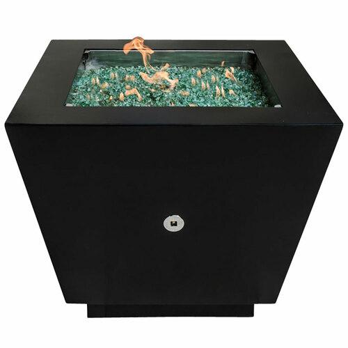 Bentintoshape 32" Pyramid Steel Gas Fire Pit w/ Hidden Tank