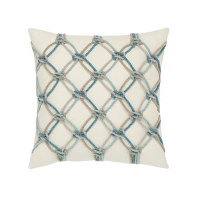 Aqua Rope 20 x 12 Lumbar Indoor-Outdoor Decorative Pillow