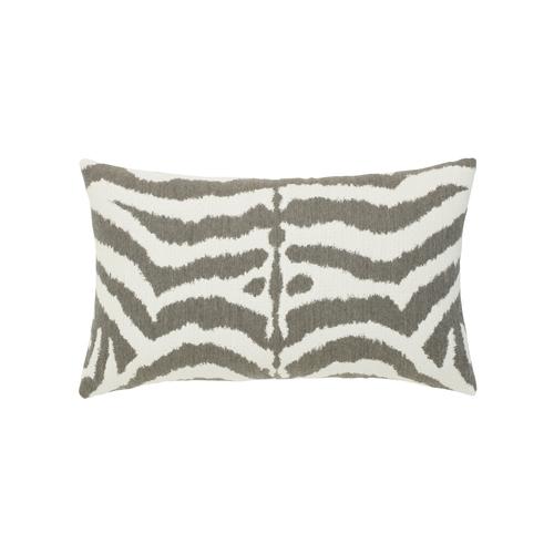Elaine Smith 20" x 12" Zebra Gray Lumbar Sunbrella Outdoor Pillow